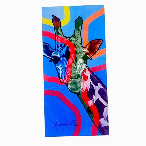 Limited Edition Giraffe Print 5” x 7” 225/500 Zoo Issue Matted Print - Picture 4 of 13